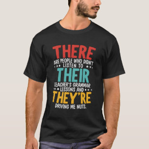 T-shirt Là, Ils Sont Grammar Nazy Une Guerre Anglaise Appr
