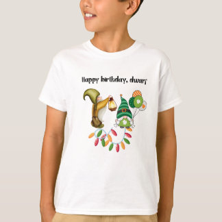 T-shirt La joie d'anniversaire de Tiny Elf dans des couleu