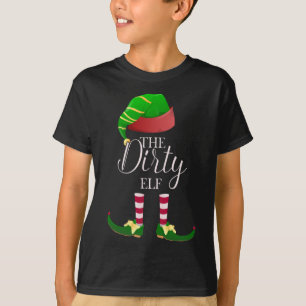 T-shirt La jolie famille de Noël des elfes sales