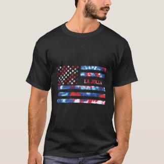 T-shirt La Jolla Tie Dye Rouge Blanc Bleu Patriotique Amér