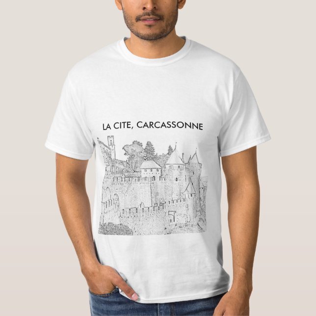 T-shirt La La citent, Carcassonne (Devant)