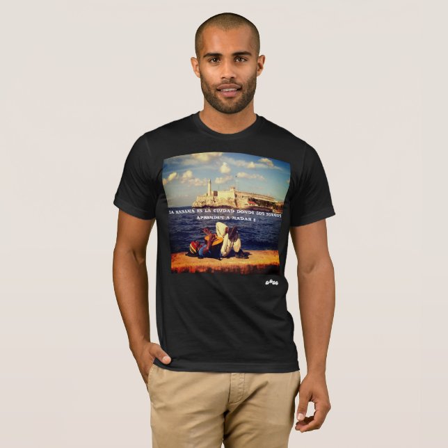 T-SHIRT LA LA HAVANE CUBA, EL MORRO (Devant entier)