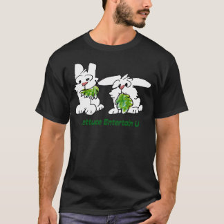 T-shirt La laitue amusent des lapins de bande dessinée d'U