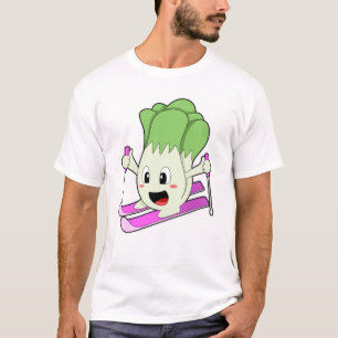 T-shirt La laitue comme skieur avec ski