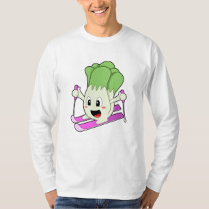 T-shirt La laitue comme skieur avec ski