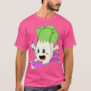 T-shirt La laitue comme skieur avec ski