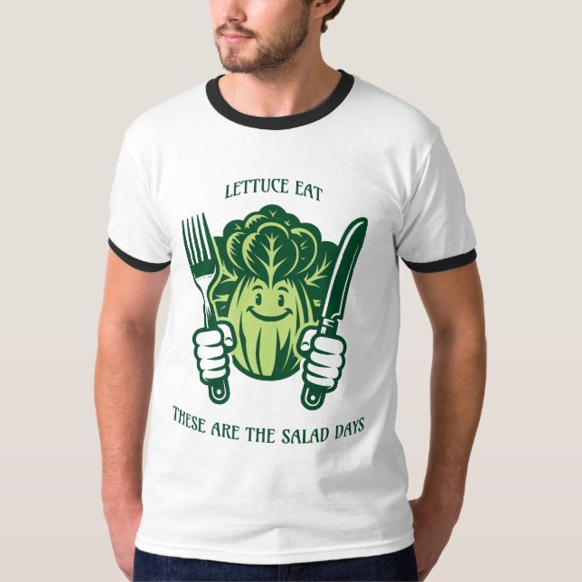 T-shirt La Laitue Mange, Ce Sont Les Jours De Salade (Devant)