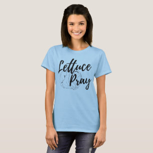 T-shirt La laitue prient avec la tête de la laitue