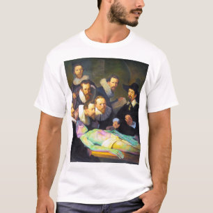 T-shirt La leçon d'anatomie Peinture moderne avec des homm