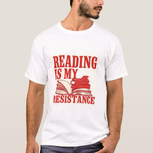 T-shirt La lecture est ma résistance Graphique pour amat