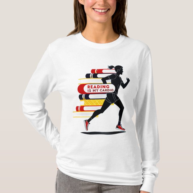 T-shirt « La lecture est mon cardio » : un design  (Devant)