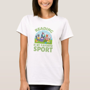 T-shirt La lecture est mon sport favori Forêt de lecture
