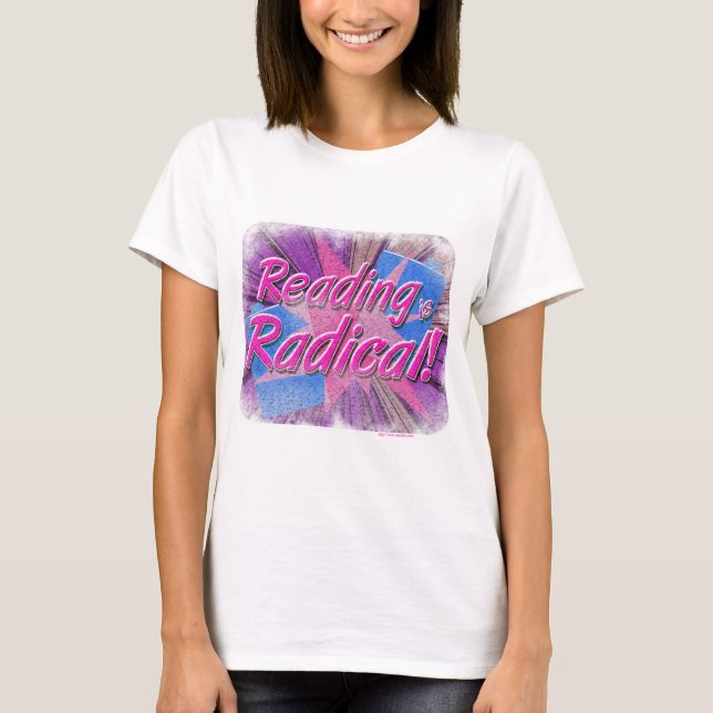 T-shirt La lecture est radicalement rétro ver de livre Slo (Devant)