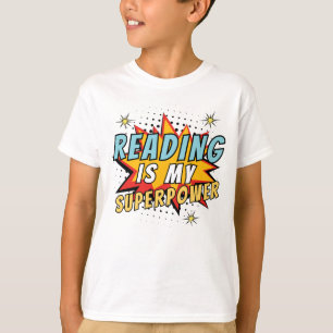 T-shirt La lecture mignonne est ma super-puissance enfant