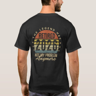 T-shirt La Légende a Pris sa Retraite Graphique Rétro Couc