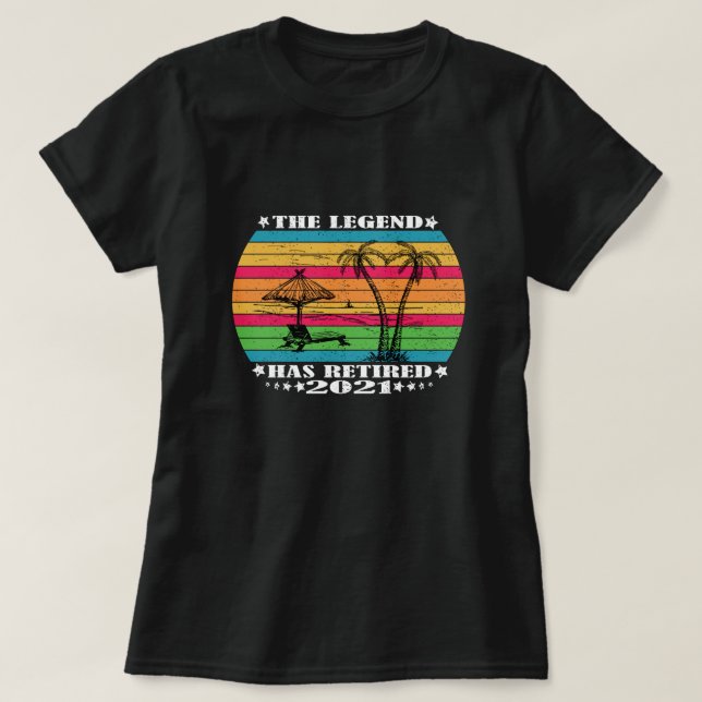 T-shirt La Légende A Retraité Drôle Cadeau De Retraite (Design devant)