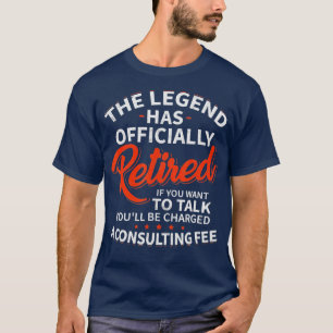 T-shirt La Légende A Retraité Officiellement Officier Homm