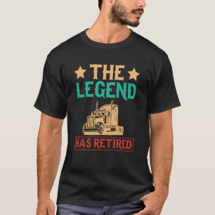 T-shirt La Légende A Retraité Semi Conducteur Trucker Papa