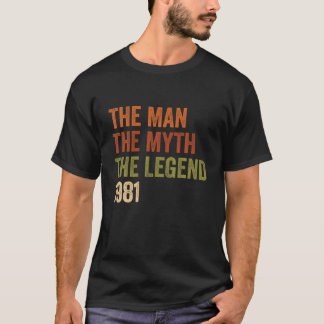 T-shirt La légende du mythe humain 1981 Anniversaire prése