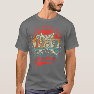 T-shirt La légende est née en août 1989 33 ans d'être