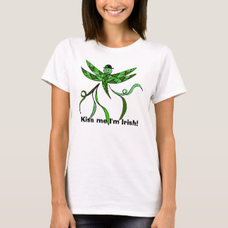 T-shirt La libellule irlandaise, m'embrassent que je suis