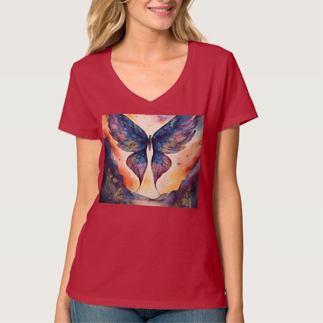 T-shirt La liberté de voler sans limites. (Devant)