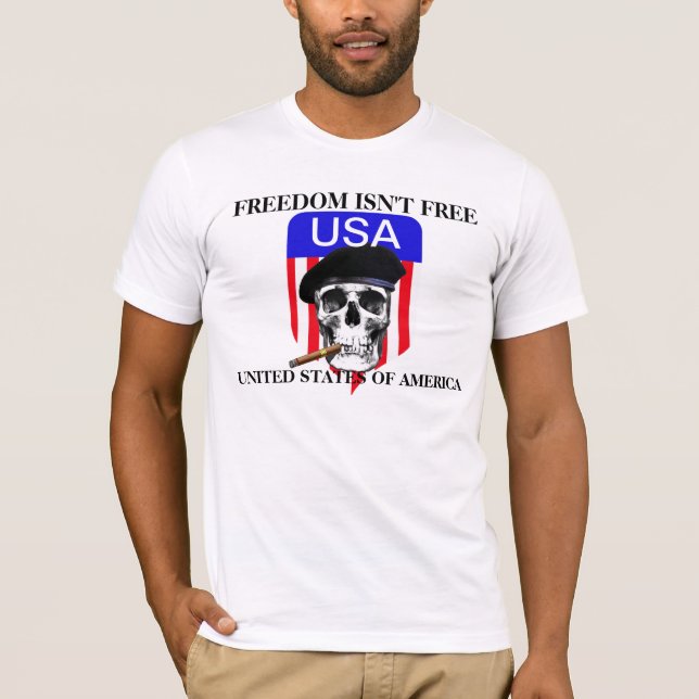 T-shirt La liberté n'est pas le bouclier libre Etats-Unis (Devant)