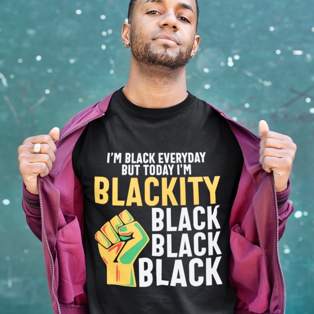 T-shirt La liberté noire aujourd'hui Je suis la junte noir (Créateur téléchargé)
