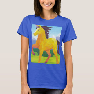 T-shirt la licorne mythe sur bleu