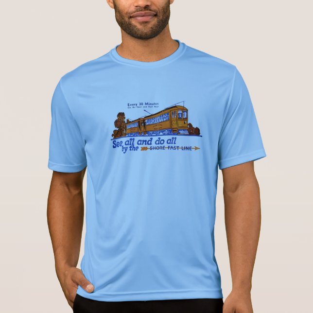 T-shirt La ligne rapide service de rivage de chariot (Devant)