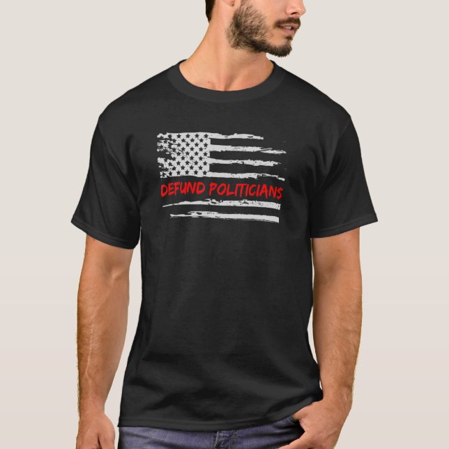 T-shirt La Ligne Rouge Défende Les Politiciens Distorsion  (Devant)