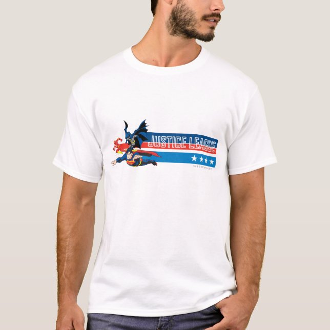 T-shirt La Ligue de la Justice Étoiles et tripes (Devant)