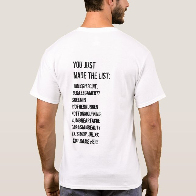 T-shirt La Liste (Dos)
