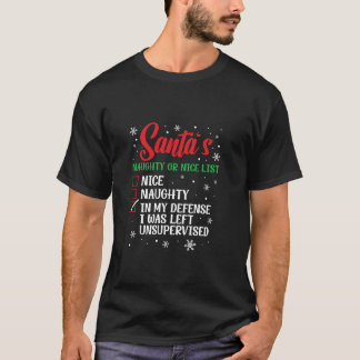 T-shirt La liste des gentils et des vilains du Père Noël J