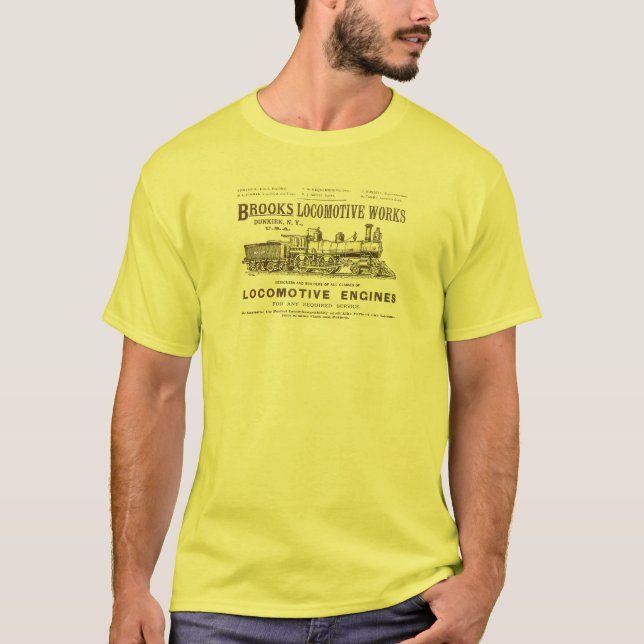 T-shirt La locomotive à vapeur de ruisseaux fonctionne (Devant)