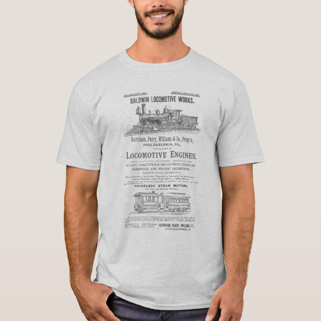 T-shirt La locomotive de Baldwin fonctionne les (Devant)