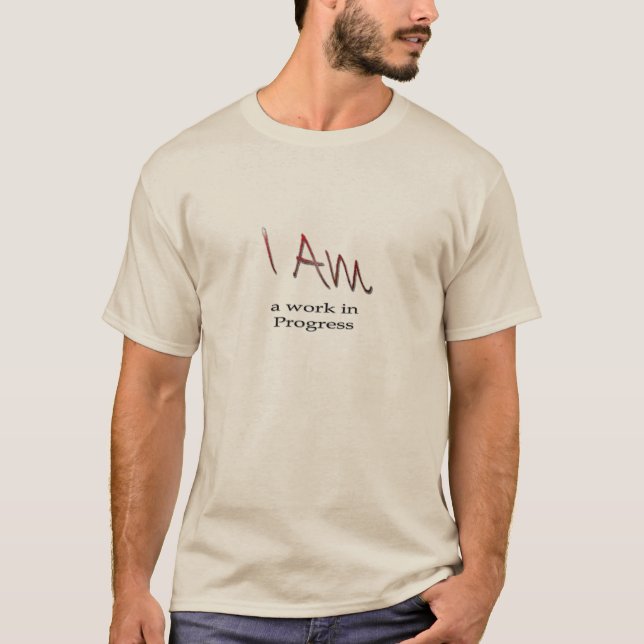 T-shirt La longue chemise de la douille des hommes, je (Devant)