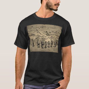 T-shirt La longue file de la plage d'Omaha