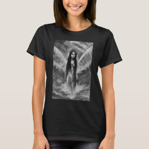 T-shirt La Luna Dark Angel Fairy Femme Goth Imaginaire Art