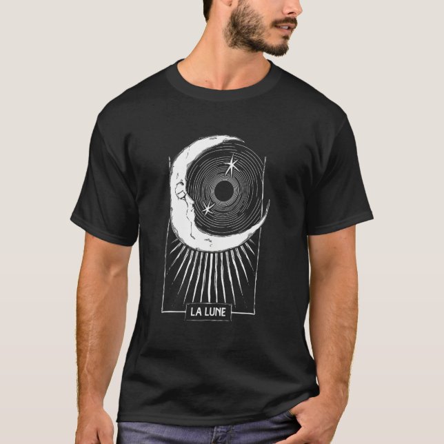 T-shirt La Lune Cartes De Tarot Lune Hommes Femmes (Devant)