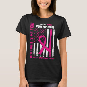 T-shirt La lutte est ma lutte Je porte rose maman cancer d