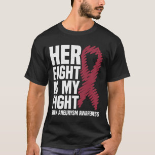 T-shirt La lutte est mon combat Cerveau Aneurysme Conscien