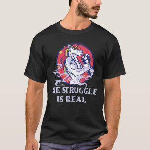 T-shirt La Lutte Est Un Véritable Mythe Unicorne Bodybuild