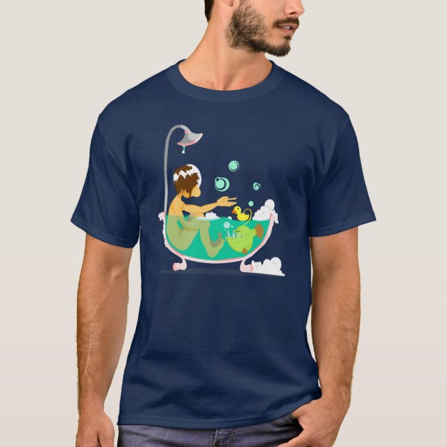 T-shirt La machine d'amour prend un bain (Devant)