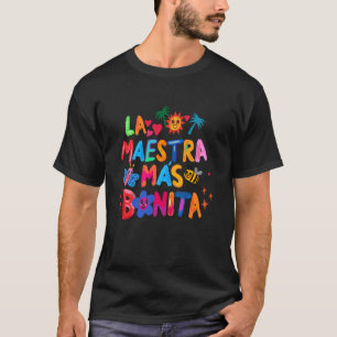 T-shirt La Maestra Mas Bonita Remerciement à l'enseignante