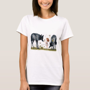 T-shirt La magie des enfants et le charme des loups
