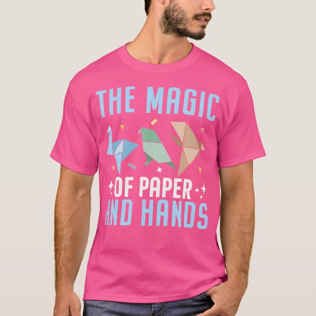 T-shirt La Magie Du Papier Et L'Origami Des Mains (Devant)