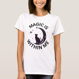 T-shirt La magie est en moi Chat + Lune