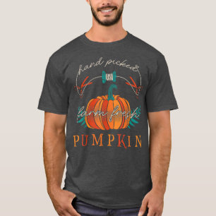 T-shirt La main de l'agriculteur a pris ferme Citrouilles