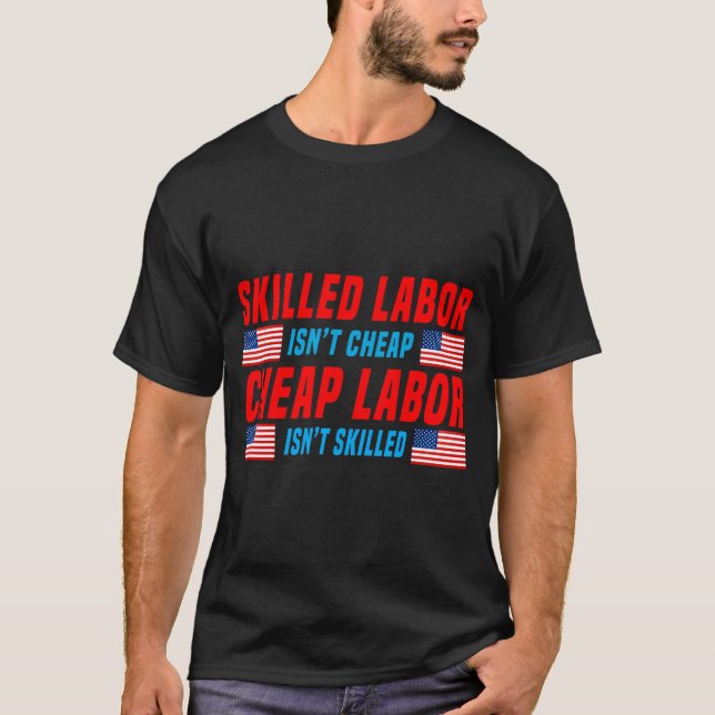 T-shirt La Main-D'Oeuvre Compétente N'Est Pas Bon Marché L (Devant)